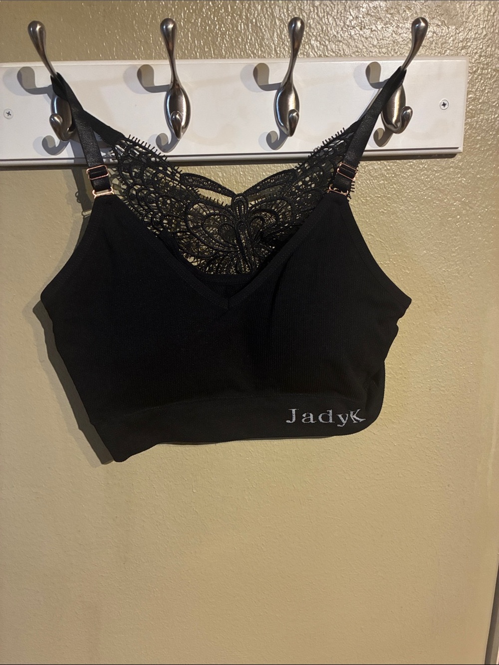 JadyK Black Lace-Back Bralette